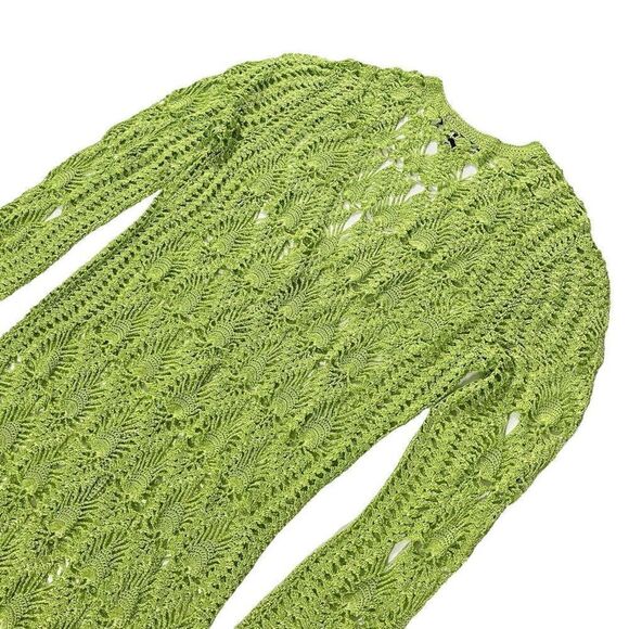 SER.O.YA Allison Crochet Cardigan in Lime - Picture 9 of 14